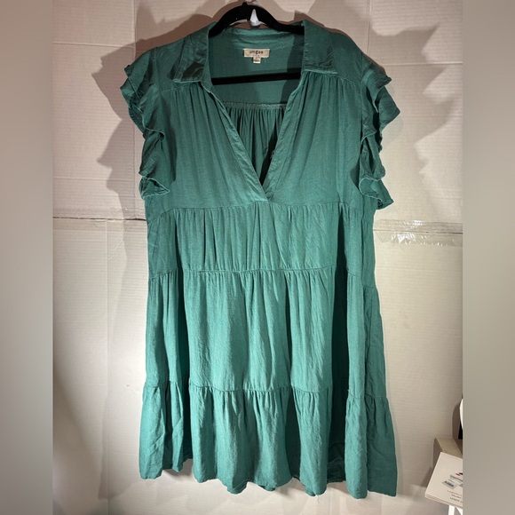 Umgee Tops - Umgee short linen dress women’s fall size L large